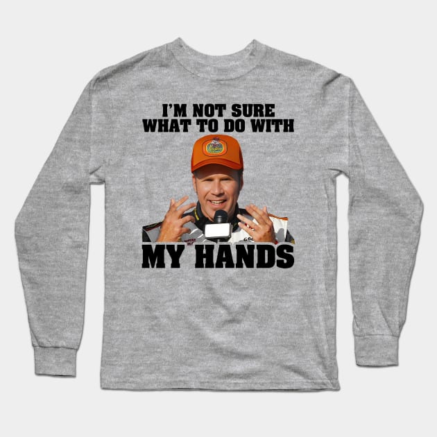 I'm Not Sure What To Do With My Hands Long Sleeve T-Shirt by darklordpug